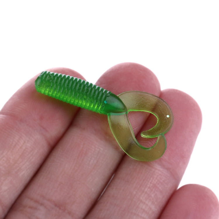HENGJIA SO105 20 PCS 3.5cm/0.9g Double Tailed Bait Soft Bait for Sea Fishing (Yellow) - Fishing Lures by HENGJIA | Online Shopping South Africa | PMC TechLife | Buy Now Pay Later Mobicred
