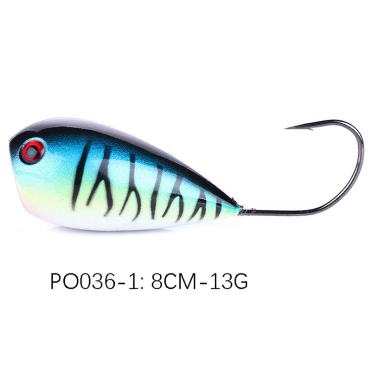 HENGJIA PO036 8cm/13g Big Mouth Single Hook Hitting Water Wave Hard Bait Lure Outdoor Fishing Gear Lure Fishing Bait Fishing Tackle (PO036-1) - Fishing Lures by HENGJIA | Online Shopping South Africa | PMC TechLife | Buy Now Pay Later Mobicred