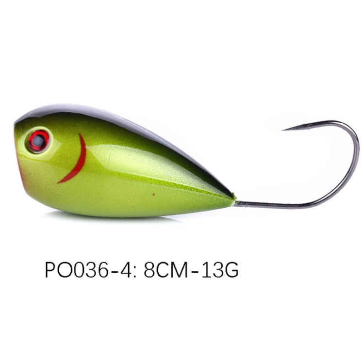 HENGJIA PO036 8cm/13g Big Mouth Single Hook Hitting Water Wave Hard Bait Lure Outdoor Fishing Gear Lure Fishing Bait Fishing Tackle (PO036-4) - Fishing Lures by HENGJIA | Online Shopping South Africa | PMC TechLife | Buy Now Pay Later Mobicred