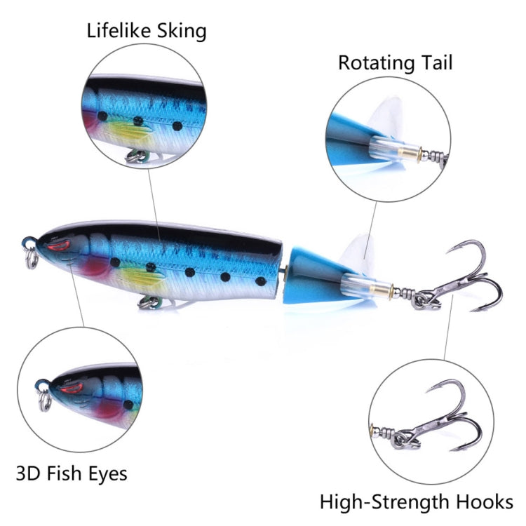 HENGJIA PE018 10cm/13g Propeller Tractor Shaped Hard Baits Fishing Lures Tackle Baits Fit Saltwater and Freshwater (6#) - free shipping - PMC TechLife - Order now!