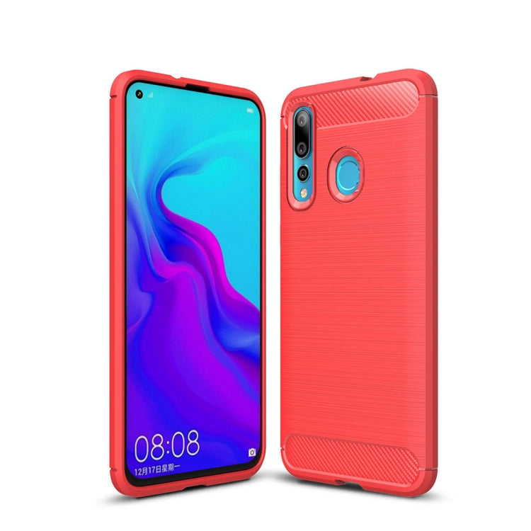Brushed Texture Carbon Fiber Shockproof TPU Case for Huawei Nova 4 (Red) - Huawei Cases by PMC TechLife | Online Shopping South Africa | PMC TechLife