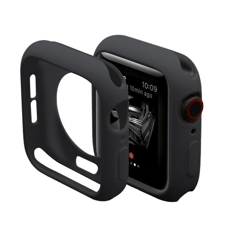 ENKAY Hat-Prince 2 in 1 TPU Semi-clad Protective Shell + 3D Full Screen PET Curved Heat Bending HD Screen Protector for Apple Watch Series 5 & 4 40mm(Black) - Watch Cases by ENKAY | Online Shopping South Africa | PMC TechLife | Buy Now Pay Later Mobicred