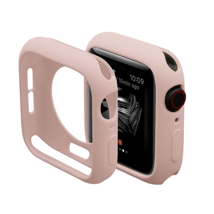 ENKAY Hat-Prince 2 in 1 TPU Semi-clad Protective Shell + 3D Full Screen PET Curved Heat Bending HD Screen Protector for Apple Watch Series 5 & 4 40mm(Pink) - Watch Cases by ENKAY | Online Shopping South Africa | PMC TechLife | Buy Now Pay Later Mobicred