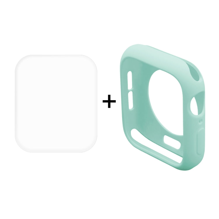ENKAY Hat-Prince 2 in 1 TPU Semi-clad Protective Shell + 3D Full Screen PET Curved Heat Bending HD Screen Protector for Apple Watch Series 5 & 4 40mm(Green) - Watch Cases by ENKAY | Online Shopping South Africa | PMC TechLife | Buy Now Pay Later Mobicred