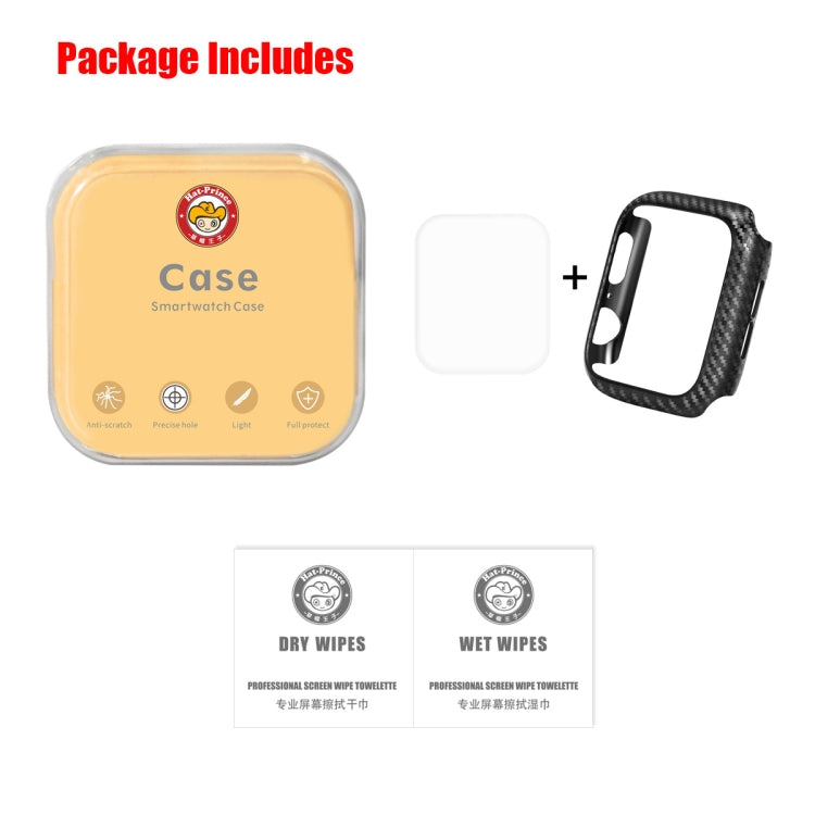 ENKAY Hat-Prince 2 in 1 Carbon Fiber Texture TPU Semi-clad Protective Shell + 3D Full Screen PET Curved Heat Bending HD Screen Protector for Apple Watch Series 5 & 4 40mm - Watch Cases by ENKAY | Online Shopping South Africa | PMC TechLife | Buy Now Pay Later Mobicred