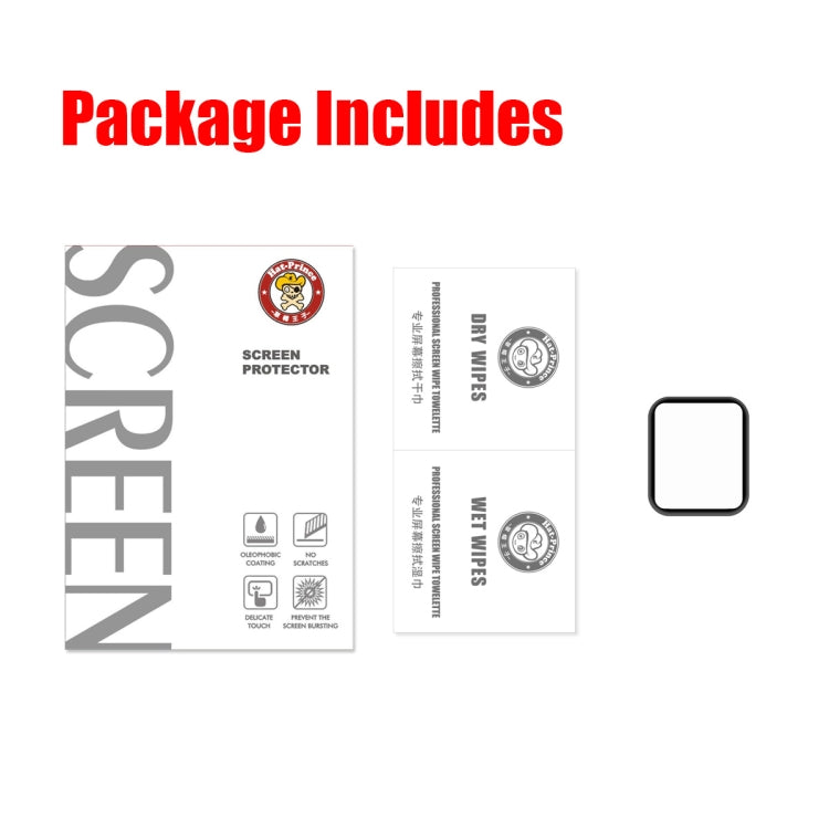 ENKAY Hat-Prince 3D Full Screen Electroplating PET Curved Heat Bending HD Screen Protector for Apple Watch Series 4 44mm(Black) - Watch Cases by ENKAY | Online Shopping South Africa | PMC TechLife | Buy Now Pay Later Mobicred