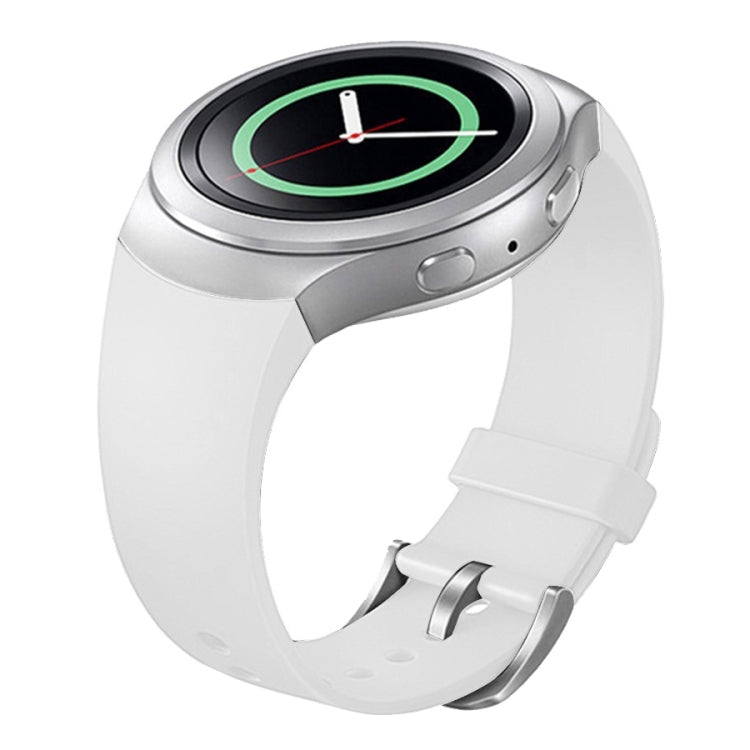 For Samsung Gear S2 Sport / Gear S2 Watch Solid Color Silicone Watchband(White) - Watch Bands by PMC TechLife | Online Shopping South Africa | PMC TechLife | Buy Now Pay Later Mobicred