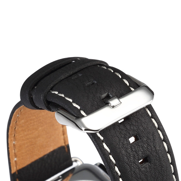 Denior Environmental Luxury Car Watch Leather Watch Band for Apple Watch Series 10 42mm / 9&8&7 41mm / SE 3&SE 2&6&SE&5&4 40mm / 3&2&1 38mm(Black) - free shipping - PMC TechLife - Order now!