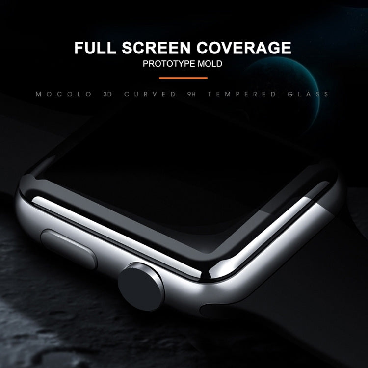 mocolo 0.33mm 9H 3D Round Edge Full Glue Tempered Glass Film for Apple Watch Series 5 & 4 40mm(Black) - free shipping - PMC TechLife - Order now!