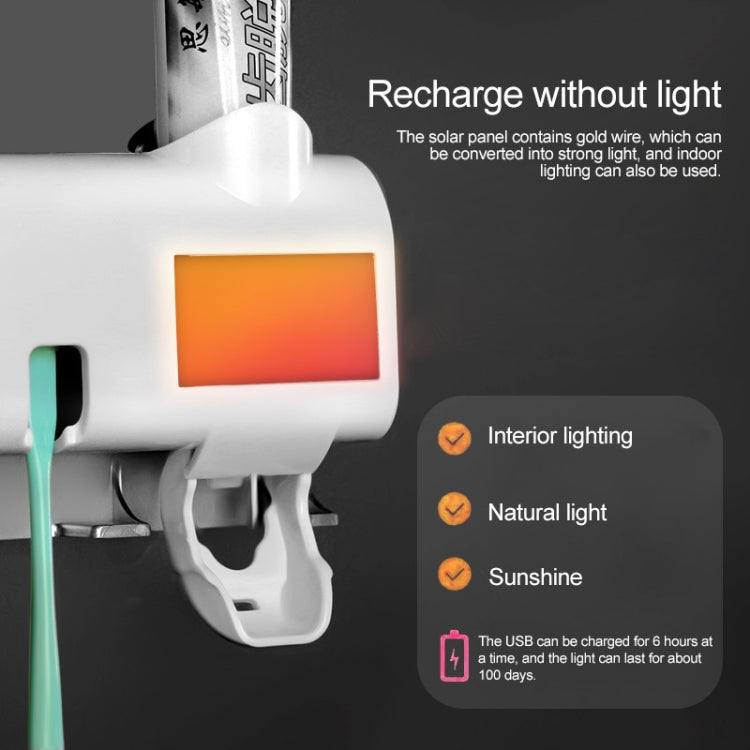 Ultraviolet Toothbrush Sterilizer Bathroom Wall-mounted Toothbrush Holder (White) - free shipping - PMC TechLife - Order now!