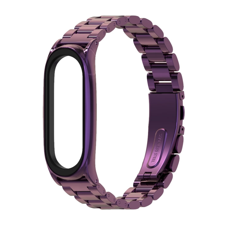 Mijobs Stainless Steel Metal Watch Band for Xiaomi Mi Band 3 & 4 & 5 & 6(Purple) - free shipping - PMC TechLife - Order now!
