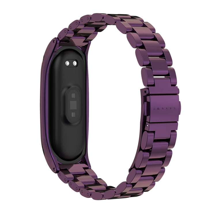 Mijobs Stainless Steel Metal Watch Band for Xiaomi Mi Band 3 & 4 & 5 & 6(Purple) - free shipping - PMC TechLife - Order now!
