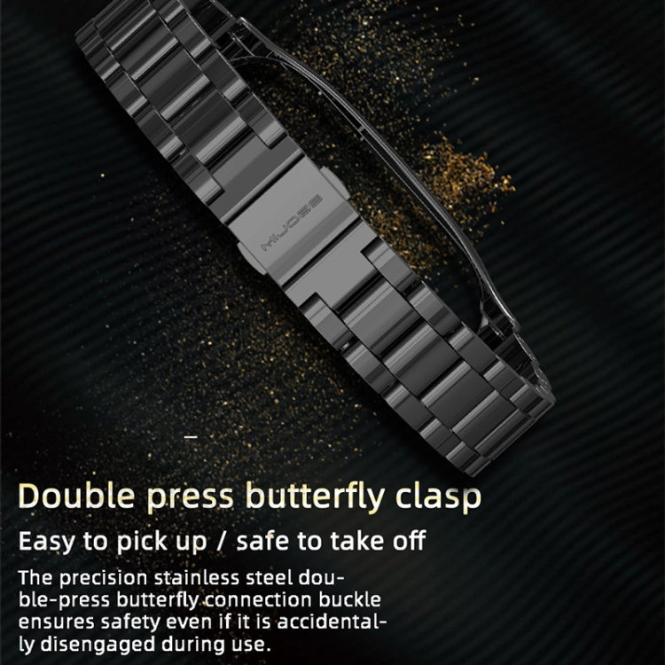 Mijobs Stainless Steel Metal Watch Band for Xiaomi Mi Band 3 & 4 & 5 & 6(Purple) - free shipping - PMC TechLife - Order now!