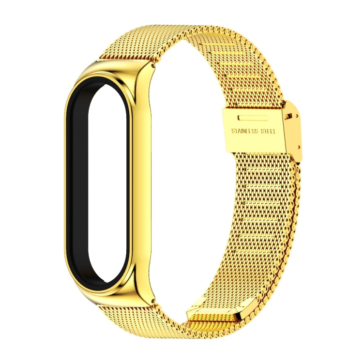 Mijobs Milan CS Screwless Buckle Metal Watch Band Case for Xiaomi Mi Band 3 & 4 & 5 & 6, Host not Included(Gold) - Watch Bands by MIJOBS | Online Shopping South Africa | PMC TechLife | Buy Now Pay Later Mobicred