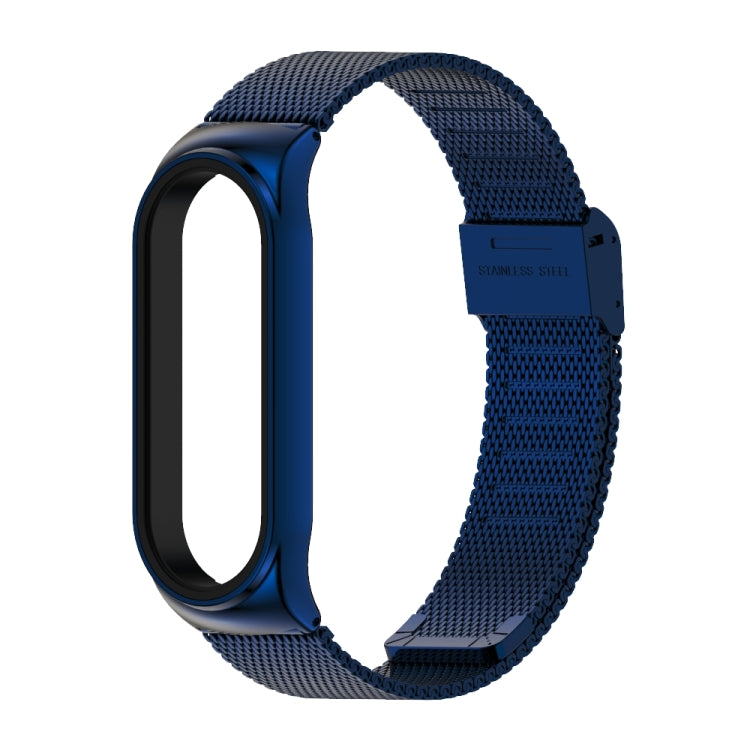 Mijobs Milan CS Screwless Buckle Metal Watch Band Case for Xiaomi Mi Band 3 & 4 & 5 & 6, Host not Included(Blue) - Watch Bands by MIJOBS | Online Shopping South Africa | PMC TechLife | Buy Now Pay Later Mobicred