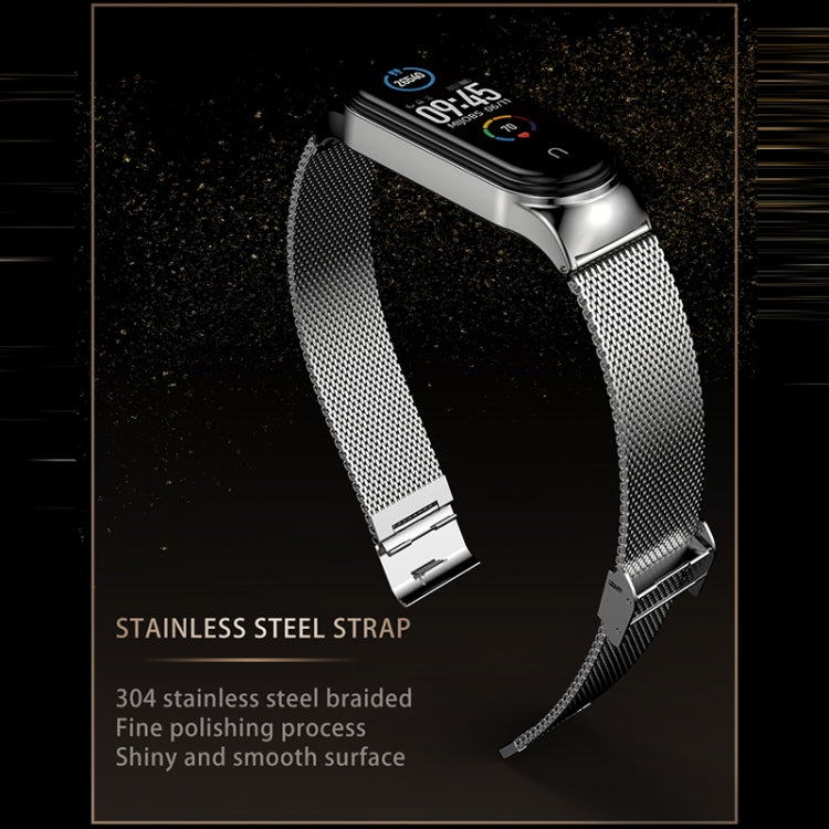 Mijobs Milan CS Screwless Buckle Metal Watch Band Case for Xiaomi Mi Band 3 & 4 & 5 & 6, Host not Included(Silver) - free shipping - PMC TechLife - Order now!