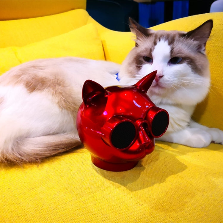 T8 Mini Cat Shape Stereo Wireless Bluetooth Speaker, Support Hands-free / TF Card / FM(Blue) - Mini Speaker by PMC TechLife | Online Shopping South Africa | PMC TechLife