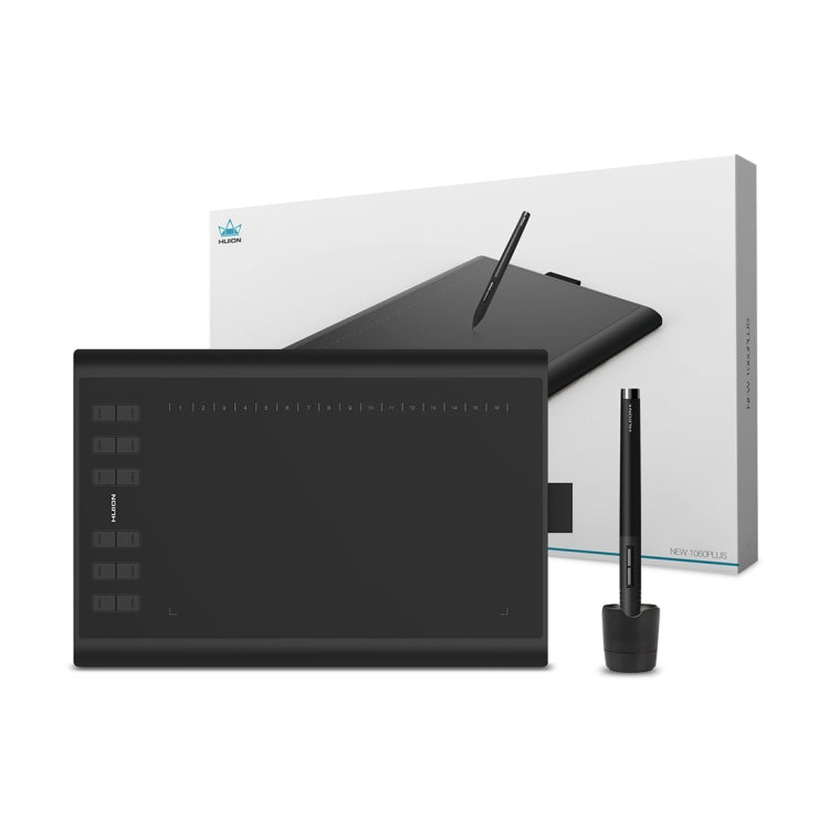 HUION Inspiroy H1060P 5080 LPI 12 Press Keys Art Drawing Tablet for Fun, with Battery-free Pen & Pen Holder - free shipping - PMC TechLife - Order now!