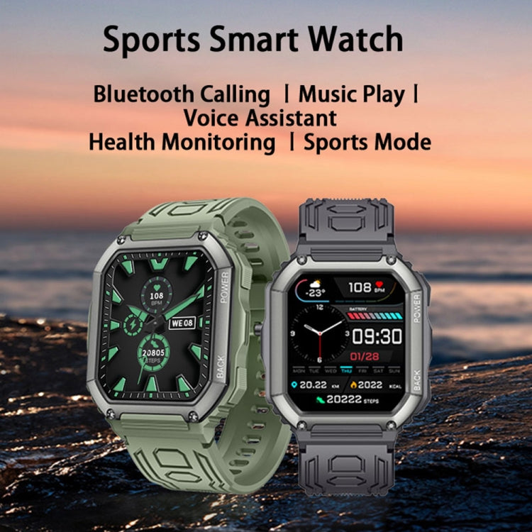 KR06 Waterproof Pedometer Sport Smart Watch, Support Heart Rate / Blood Pressure Monitoring / BT Calling (Camouflage Black) - Smart Watches by PMC TechLife | Online Shopping South Africa | PMC TechLife | Buy Now Pay Later Mobicred