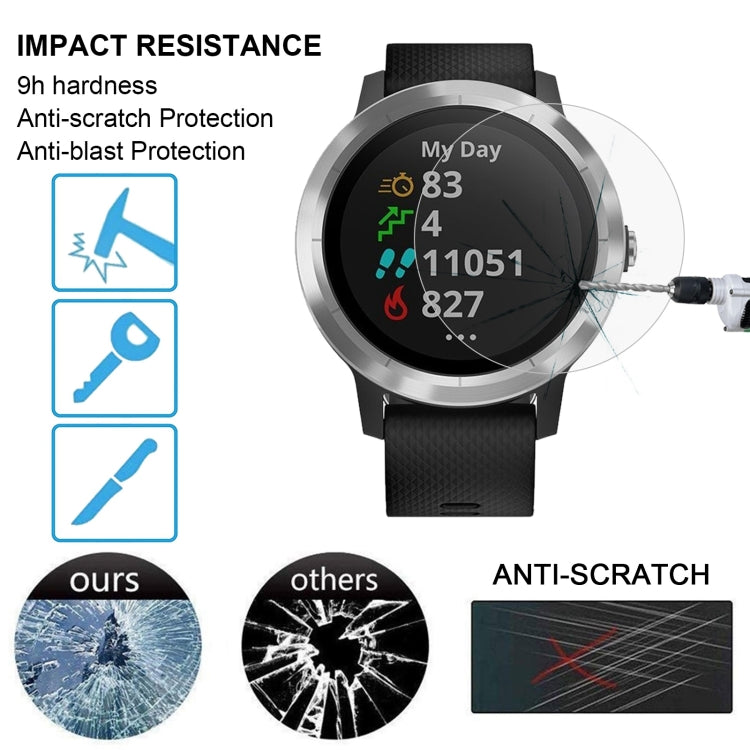 2 PCS ENKAY Hat-Prince 0.2mm 9H 2.15D Curved Edge Tempered Glass Film for Garmin Vivoactive 3 trainer - Screen Protector by ENKAY | Online Shopping South Africa | PMC TechLife | Buy Now Pay Later Mobicred