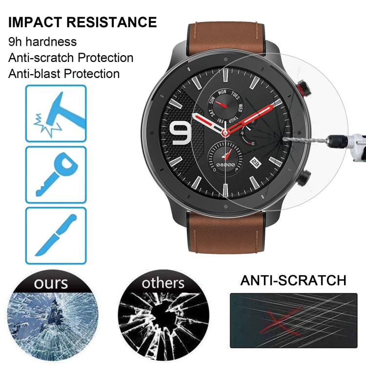 For Amazfit GTR 47mm 0.26mm 2.5D 9H Tempered Glass Film Screen Protector - free shipping - PMC TechLife - Order now!