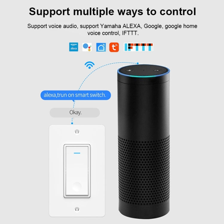 120 Type WiFi Smart Wall Touch Switch, US Plug(White) - Smart Switch by PMC TechLife | Online Shopping South Africa | PMC TechLife