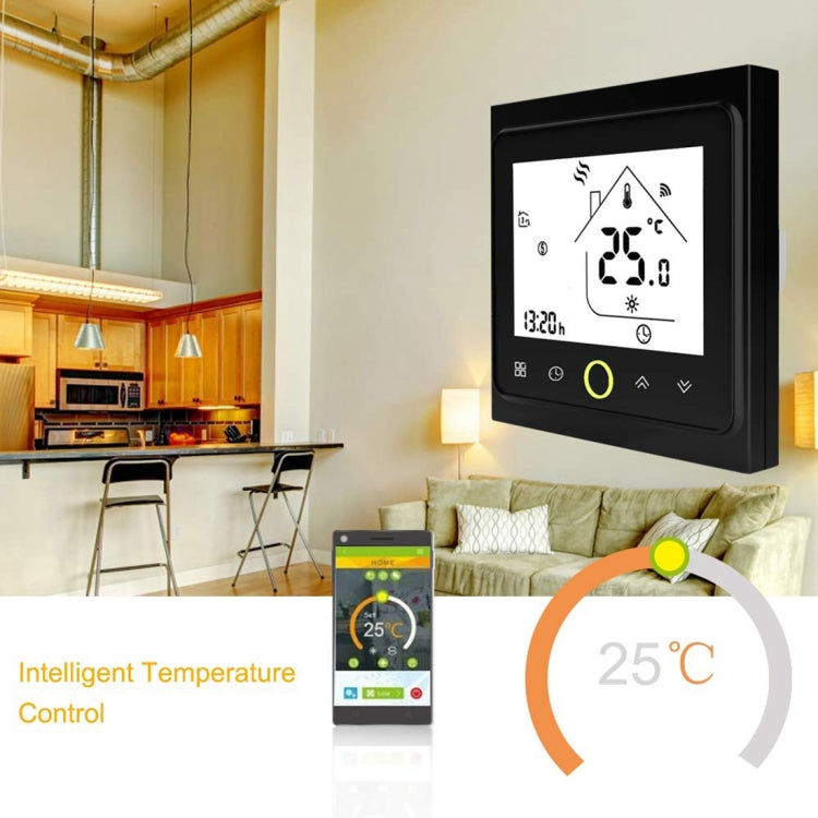 BHT-002GCLW 3A Load Water / Gas Boiler Type LCD Digital Heating Room Thermostat with Time Display, WiFi Control(Black) - Indoor Thermometer by PMC TechLife | Online Shopping South Africa | PMC TechLife