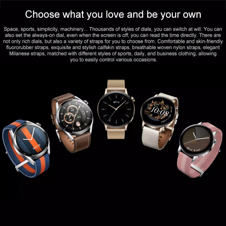 HUAWEI WATCH GT 3 Smart Watch 42mm Braided Wristband, 1.32 inch AMOLED Screen, Support Heart Rate Monitoring / GPS / 7-days Battery Life / NFC(Pink) - free shipping - PMC TechLife - Order now!