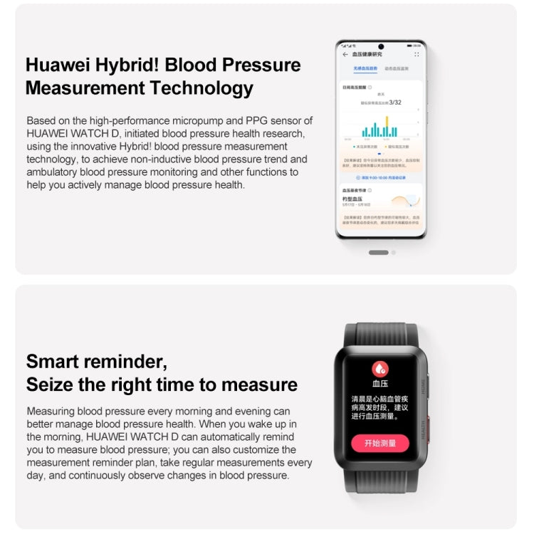 HUAWEI WATCH D Smart Healthy Watch, 1.64 inch AMOLED Screen, Support ECG  / Blood Pressure Monitoring(Silver) - free shipping - PMC TechLife - Order now!