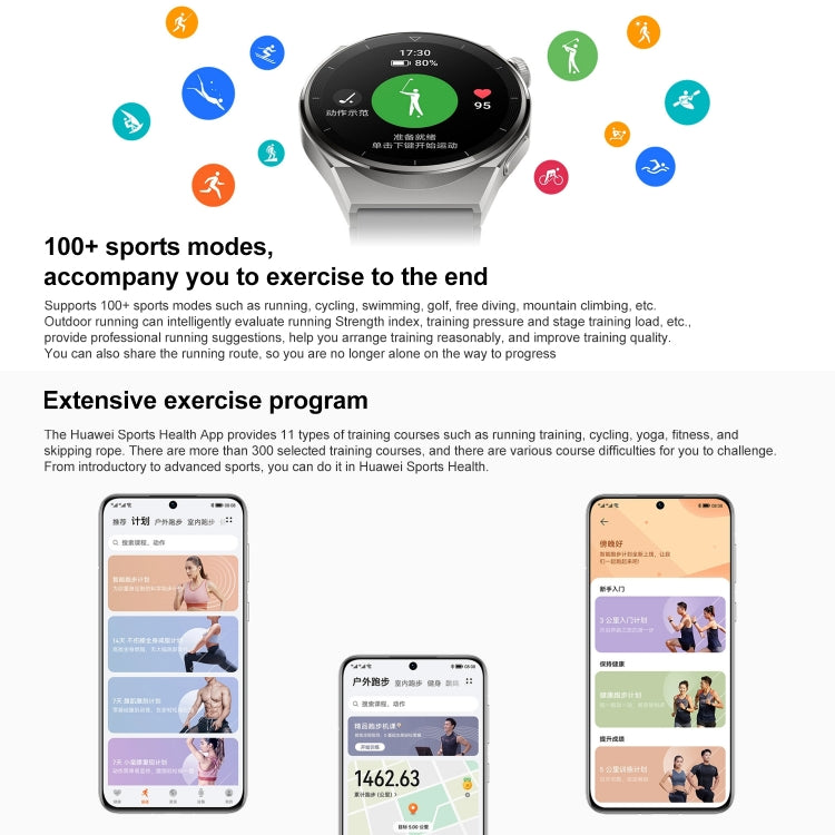 HUAWEI WATCH GT 3 Pro Titanium Smart Watch 46mm Genuine Leather Wristband, 1.43 inch AMOLED Screen, Support ECG / GPS / 14-days Battery Life(Grey) - free shipping - PMC TechLife - Order now!