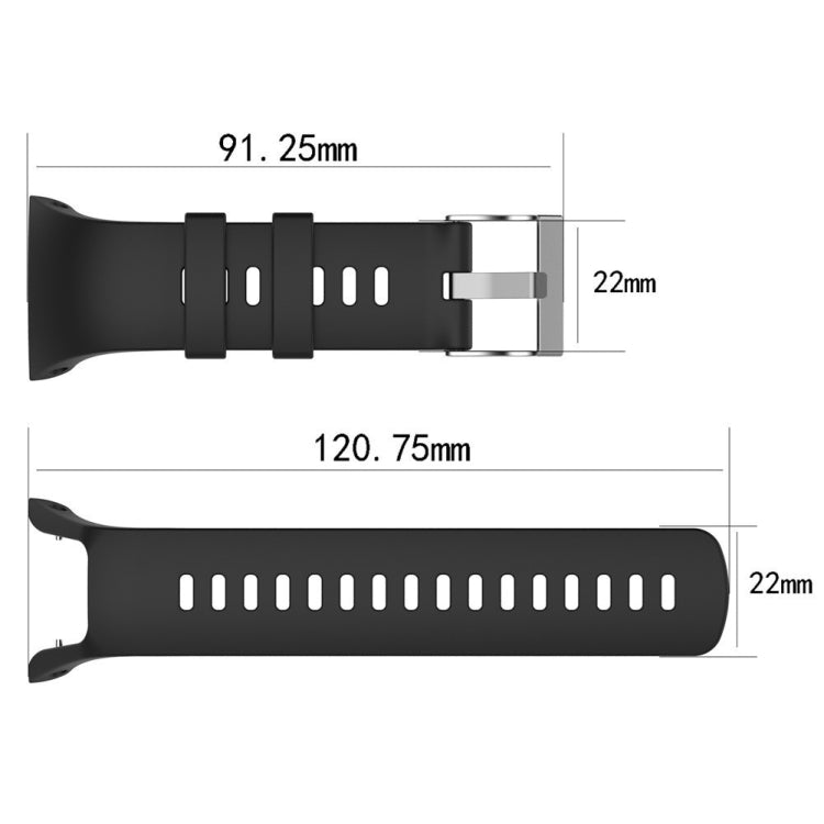 Silicone  Watch Band for SUUNTO Trainer Wrist HR(Black) -  by PMC TechLife | Online Shopping South Africa | PMC TechLife | Buy Now Pay Later Mobicred