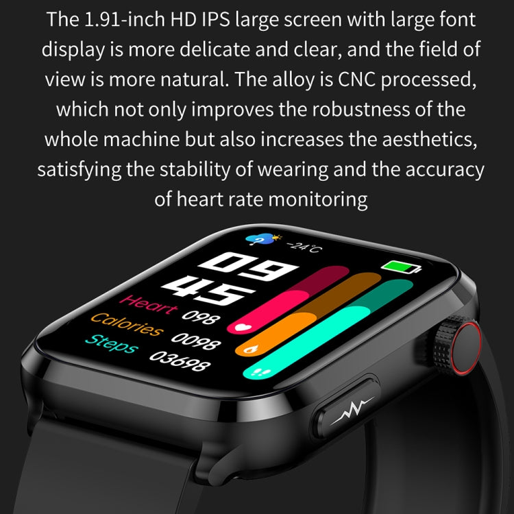 ET210 1.91 inch IPS Screen IP67 Waterproof Silicone Band Smart Watch, Support Body Temperature Monitoring / ECG (Red) - Smart Watches by PMC TechLife | Online Shopping South Africa | PMC TechLife | Buy Now Pay Later Mobicred
