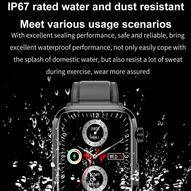 ET210 1.91 inch IPS Screen IP67 Waterproof Silicone Band Smart Watch, Support Body Temperature Monitoring / ECG (Black) - free shipping - PMC TechLife - Order now!