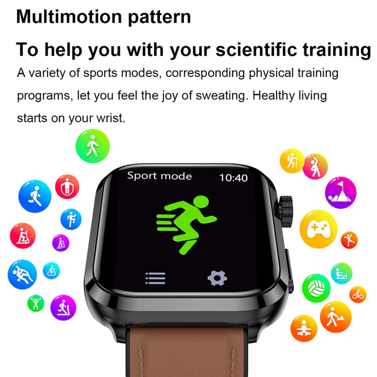 ET210 1.91 inch IPS Screen IP67 Waterproof Silicone Band Smart Watch, Support Body Temperature Monitoring / ECG (Black) - free shipping - PMC TechLife - Order now!