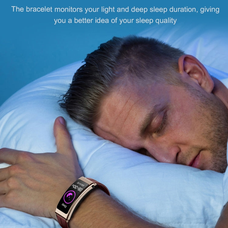 K13 1.14 inch Leather Band Earphone Detachable Smart Watch Support Bluetooth Call (Brown) - Smart Watches by PMC TechLife | Online Shopping South Africa | PMC TechLife