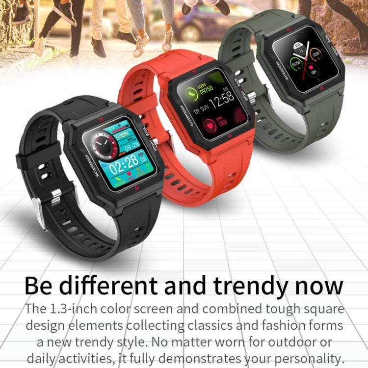 Lokmat FT10 1.3 inch IPS Touch Screen Waterproof Smart Watch, Support Music Play / Heart Rate / Blood Pressure Monitor(Red) - Smart Watches by Lokmat | Online Shopping South Africa | PMC TechLife | Buy Now Pay Later Mobicred