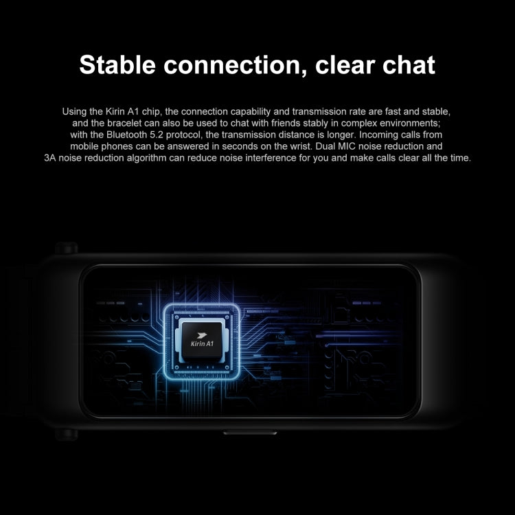 Original Huawei TalkBand B7 Smart Bracelet, 1.53 inch Screen, Support Bluetooth Call / Heart Rate / Blood Oxygen / Sleep Monitoring (Grey) - free shipping - PMC TechLife - Order now!