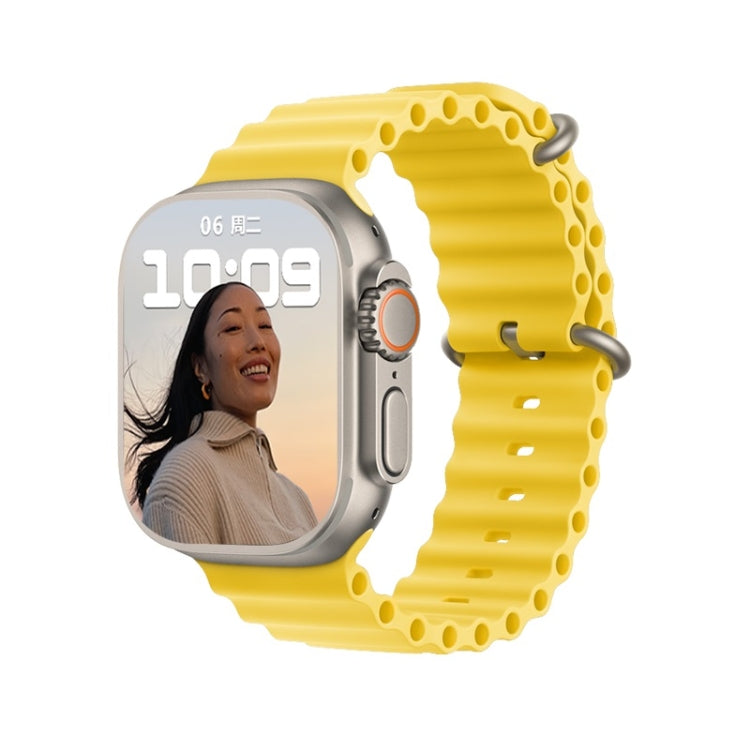 T800 Ultra 1.99 inch Ocean Silicone Band Smart Watch Support Heart Rate / ECG (Yellow) - free shipping - PMC TechLife - Order now!