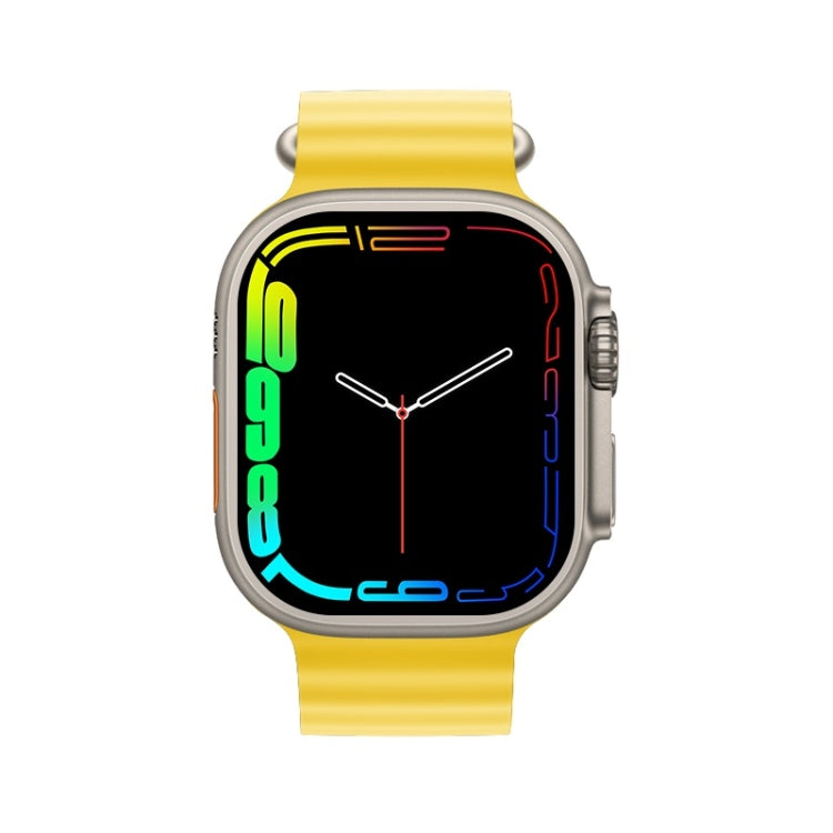 T800 Ultra 1.99 inch Ocean Silicone Band Smart Watch Support Heart Rate / ECG (Yellow) - free shipping - PMC TechLife - Order now!