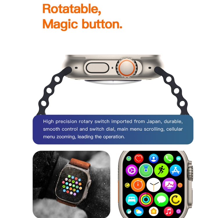 T800 Ultra 1.99 inch Ocean Silicone Band Smart Watch Support Heart Rate / ECG (Yellow) - free shipping - PMC TechLife - Order now!