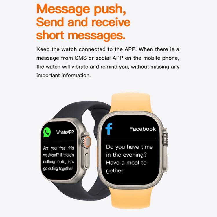 T800 Ultra 1.99 inch Ocean Silicone Band Smart Watch Support Heart Rate / ECG (Yellow) - free shipping - PMC TechLife - Order now!