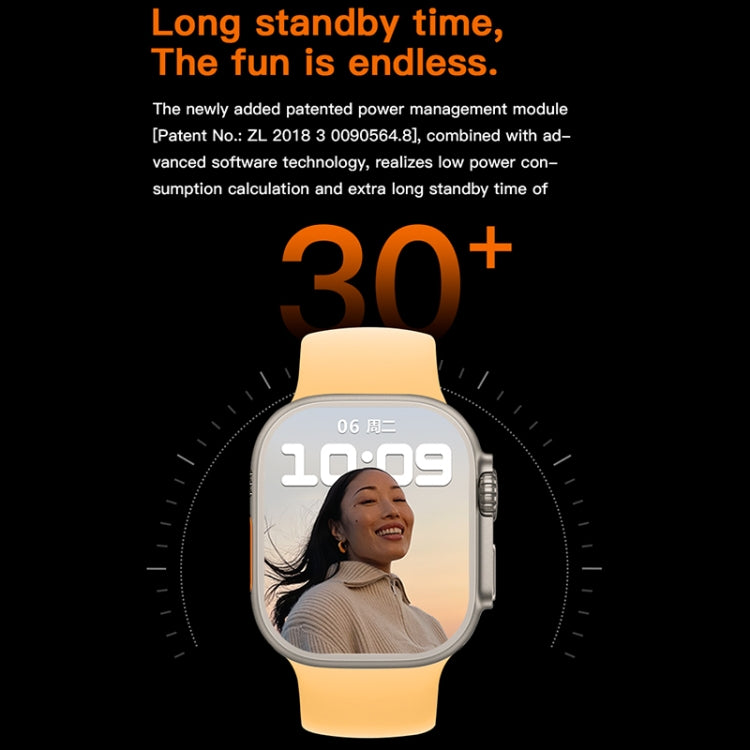 T800 Ultra 1.99 inch Ocean Silicone Band Smart Watch Support Heart Rate / ECG (Yellow) - free shipping - PMC TechLife - Order now!