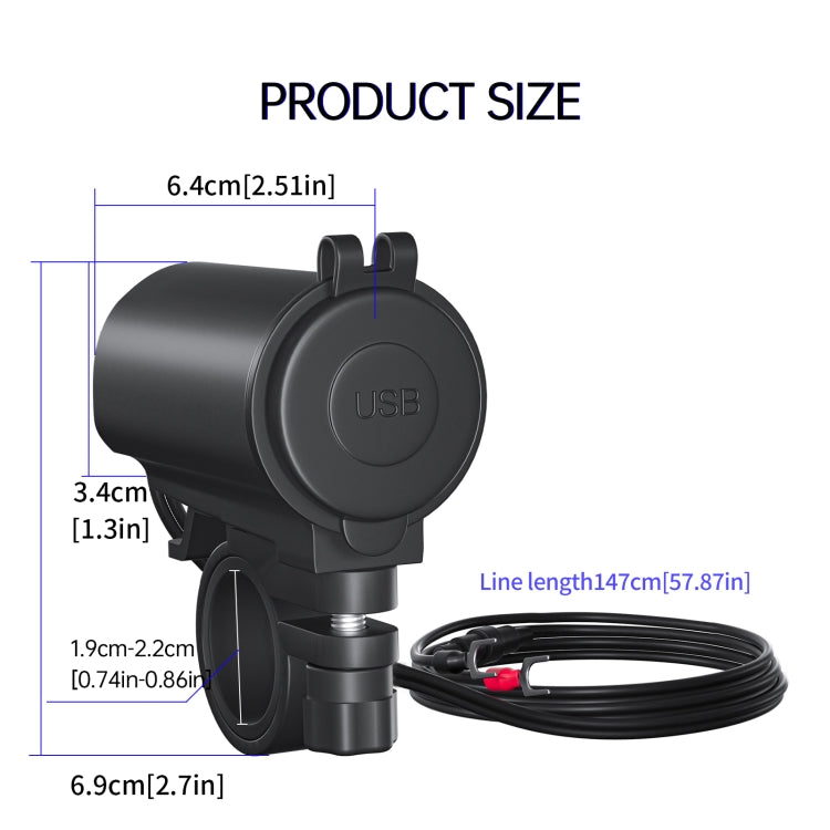 ZH-723F1 Car / Motorcycle QC3.0 Cell Phone Fast Charging Dual USB Car Charger(Blue Light) - DIY Modified Charger by PMC TechLife | Online Shopping South Africa | PMC TechLife