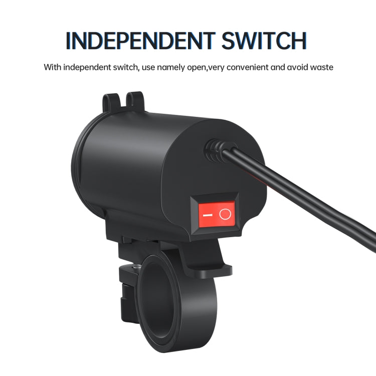 ZH-723F2 Car / Motorcycle QC3.0 Cell Phone Fast Charging Dual USB Car Charger(Red Light) - DIY Modified Charger by PMC TechLife | Online Shopping South Africa | PMC TechLife