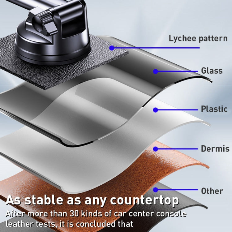 Yesido C160 Suction Cup Type Telescopic Rod Magnetic Car Phone Holder (Black) - Universal Car Holders by Yesido | Online Shopping South Africa | PMC TechLife | Buy Now Pay Later Mobicred