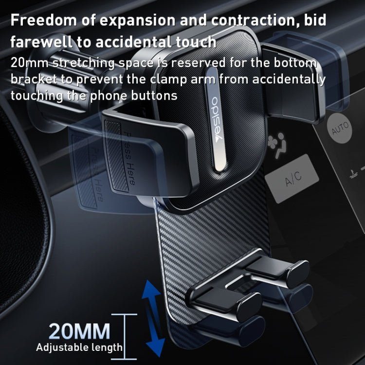 Yesido C167 Rotatable Car Air Outlet Phone Holder (Black) - free shipping - PMC TechLife - Order now!