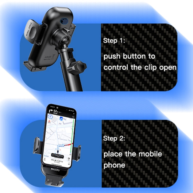 Yesido C197 15W 2 in 1 Suction Cup Type Wireless Charging Car Holder Set (Black) - Wireless Charger Holders by Yesido | Online Shopping South Africa | PMC TechLife | Buy Now Pay Later Mobicred
