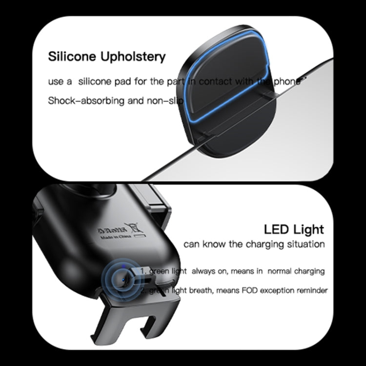 Yesido C197 15W 2 in 1 Suction Cup Type Wireless Charging Car Holder Set (Black) - Wireless Charger Holders by Yesido | Online Shopping South Africa | PMC TechLife | Buy Now Pay Later Mobicred