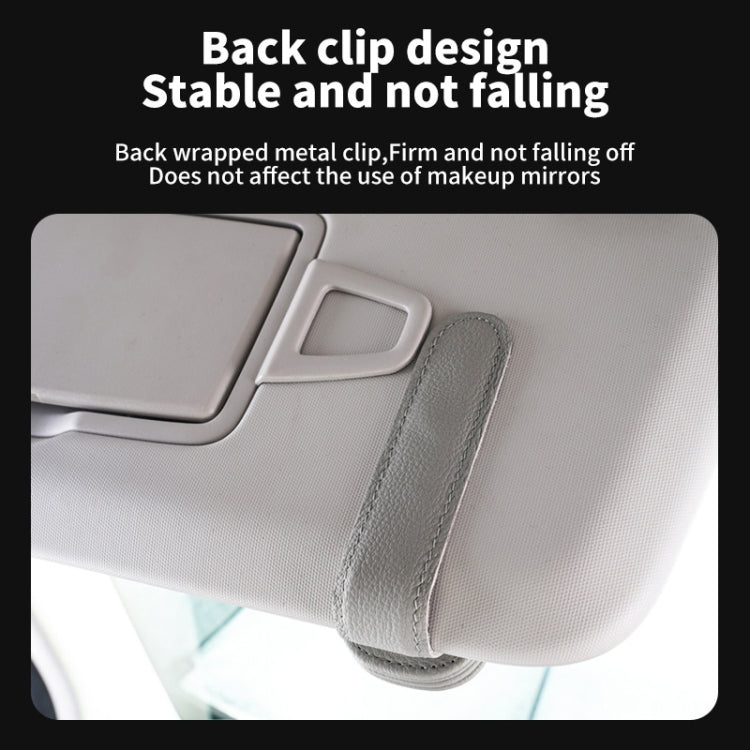 Car Sun Visor Glasses Clip Multi-functional Card Storage Bracket (Black Red) - Sunglasses & Glasses Clips by PMC TechLife | Online Shopping South Africa | PMC TechLife