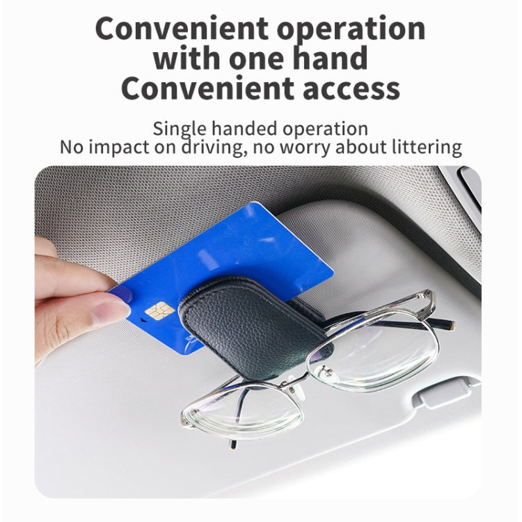 Car Sun Visor Glasses Clip Multi-functional Card Storage Bracket (Black Red) - Sunglasses & Glasses Clips by PMC TechLife | Online Shopping South Africa | PMC TechLife